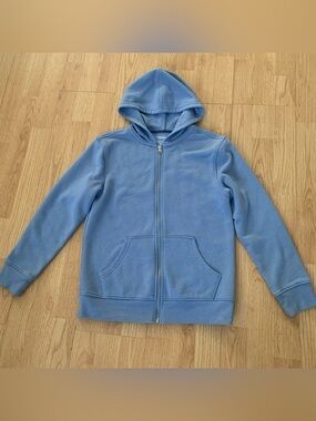 Sonoma Supersoft Hoodie Kids Unisex Size M Blue Full Zip Sweatshirt Jacket EUC